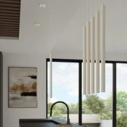 Lampy-sufitowe - lampa wisząca rura tuba pastelo 1 beżowa sollux sl.1512 