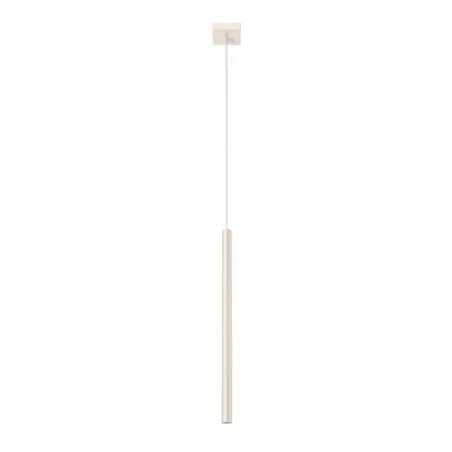 Lampy-sufitowe - lampa wisząca rura tuba pastelo 1 beżowa sollux sl.1512 