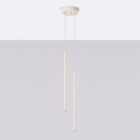 Lampy-sufitowe - lampa sufitowa rurowa 2 tuby pastelo 2 beżowa sollux sl.1513 