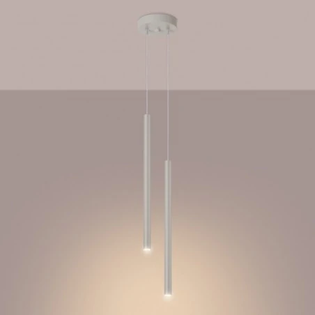 Lampy-sufitowe - lampa sufitowa rurowa 2 tuby pastelo 2 beżowa sollux sl.1513 