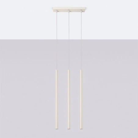 Lampy-sufitowe - lampa wisząca sufitowa tuby długie  pastelo 3 beżowa sollux sl.1514 