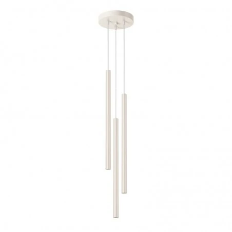 Lampy-sufitowe - lampa wisząca 3 cienkie sufitowe tuby pastelo 3p beżowa sollux sl.1515 