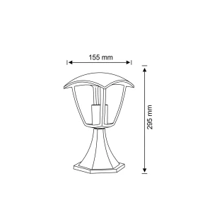 Lampy-ogrodowe-stojace - niska lampa stojąca do ogrodu czarna 29,5cm e27 12w led igma 311894 polux 