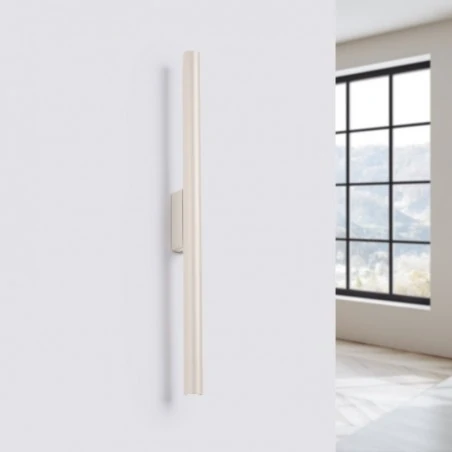 Kinkiety-do-salonu - kinkiet lampa ścienna długa tuba kremowa pastelo 2  sollux sl.1517 