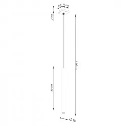 Lampy-sufitowe - lampa wisząca sufitowa tuba gu10 zielony oliwkowy pastelo sl.1518 sollux 