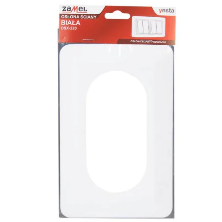 Oslony-sciany -  osłona ściany podwójna  pod gniazdo i włącznik biała osx-220 zamel  