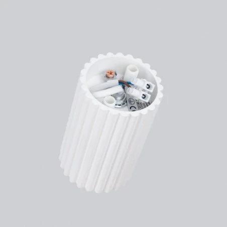 Oprawy-led-zewnetrzne - plafon tuba sufitowa biała karbowana karbon 10 sollux sl.1530 