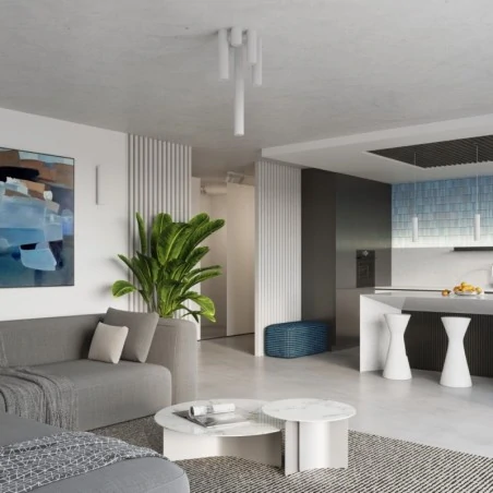 Oprawy-led-zewnetrzne - plafon tuba sufitowa biała karbowana karbon 10 sollux sl.1530 