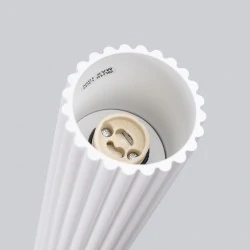 Oprawy-sufitowe - lampa tuba sufitowa natynkowa o karbowanej powierzchni 30cm biała karbon sl.1532 sollux 