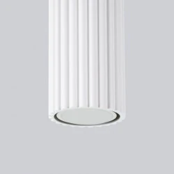 Oprawy-sufitowe - lampa tuba sufitowa natynkowa o karbowanej powierzchni 30cm biała karbon sl.1532 sollux 