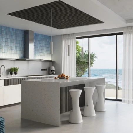 Oprawy-sufitowe - oprawa sufitowa natynkowa tuba biała karbowana 40cm karbon sl.1533 sollux 