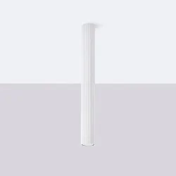 Oprawy-sufitowe - lampa sufitowa natynkowa tuba długa karbowana biała karnon 60 sl.1534 sollux 