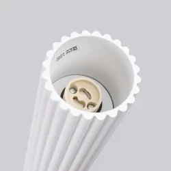Oprawy-sufitowe - lampa sufitowa natynkowa tuba długa karbowana biała karnon 60 sl.1534 sollux 