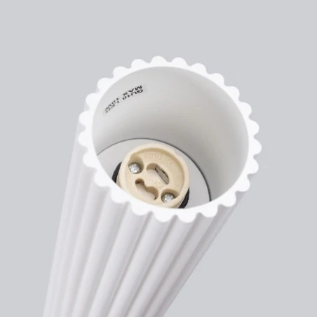 Oprawy-sufitowe - lampa sufitowa natynkowa tuba długa karbowana biała karnon 60 sl.1534 sollux 