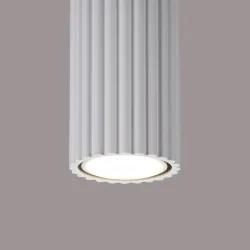 Oprawy-sufitowe - lampa sufitowa natynkowa tuba długa karbowana biała karnon 60 sl.1534 sollux 