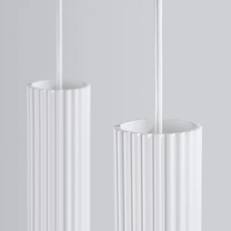 Lampy-sufitowe - lampa wisząca 2 białe tuby sufitowe karbon 2 sollux sl.1536 