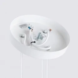 Lampy-sufitowe - lampa wisząca nowoczesna 3 białe tuby karbon 3p sollux sl.1538 