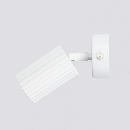 Kinkiety-do-salonu - kinkiet karbon biały z włącznikiem sollux sl.1541 