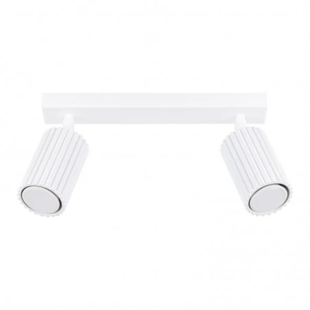 Oswietlenie-sufitowe - lampa do kuchni listwa podwójna białe tuby karbon  sollux sl.1542 