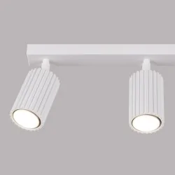 Oswietlenie-sufitowe - lampa potrójna spot sufitowy 3 karbowane klosze biały karbon sl.1543 sollux 