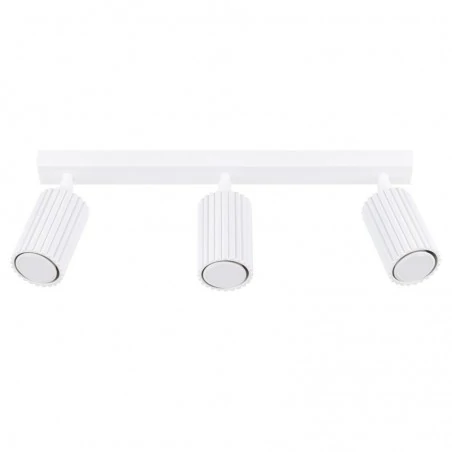 Oswietlenie-sufitowe - lampa potrójna spot sufitowy 3 karbowane klosze biały karbon sl.1543 sollux 