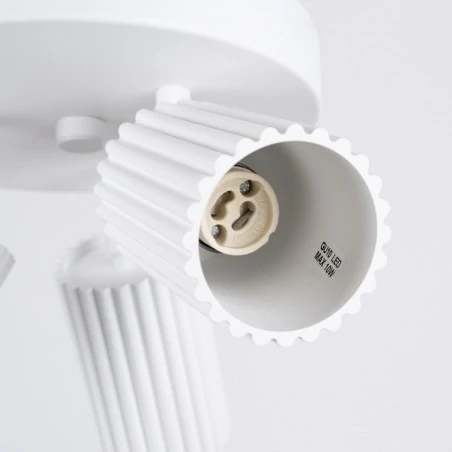 Oswietlenie-sufitowe - plafon przysufitowy 3 białe tuby karbon 3p sollux sl.1544 