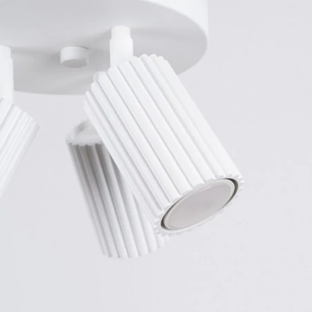 Oswietlenie-sufitowe - plafon przysufitowy 3 białe tuby karbon 3p sollux sl.1544 