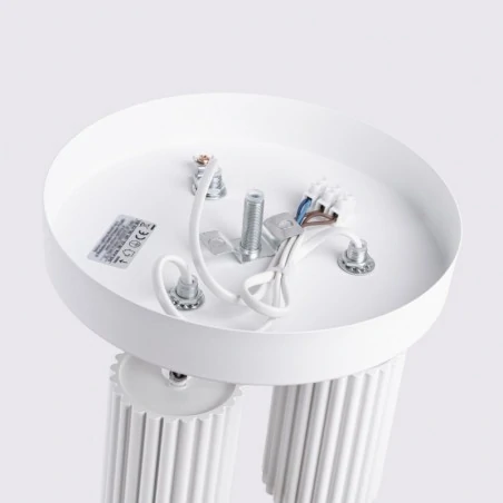 Oswietlenie-sufitowe - plafon przysufitowy 3 białe tuby karbon 3p sollux sl.1544 