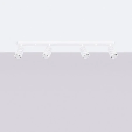 Oswietlenie-sufitowe - lampa listwa sufitowa 6 ruchomych reflektorków biała karbon sl.1546 sollux 