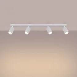 Oswietlenie-sufitowe - lampa listwa sufitowa 6 ruchomych reflektorków biała karbon sl.1546 sollux 