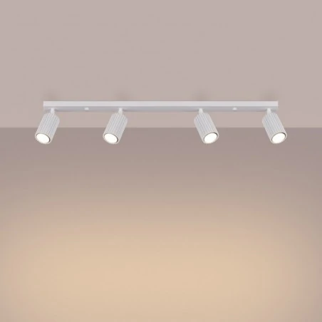 Oswietlenie-sufitowe - lampa listwa sufitowa 6 ruchomych reflektorków biała karbon sl.1546 sollux 