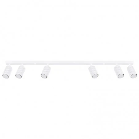 Oprawy-sufitowe - lampa sufitowa typu spot oświetleniowy z 6 reflektorkami biały karbon sl.1547 sollux 