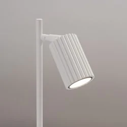 Lampki-biurkowe - lampka na biurko prosta nowoczesna tuba gu10 karbon biała sollux sl.1548 