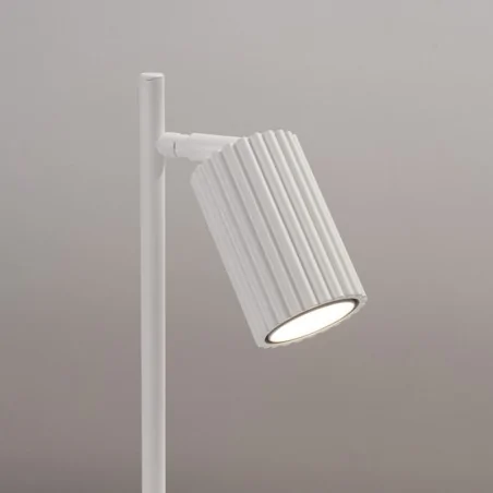 Lampki-biurkowe - lampka na biurko prosta nowoczesna tuba gu10 karbon biała sollux sl.1548 