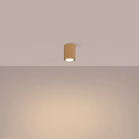 Oprawy-led-zewnetrzne - lampa natynkowa oprawa sufitowa tuba złota karbon 10 sollux sl.1549 