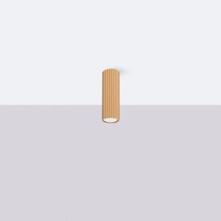 Oswietlenie-sufitowe - plafon modna tuba przysufitowa złota gu10 karbon 20  sollux sl.1550 