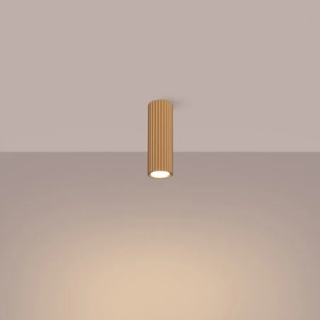 Oswietlenie-sufitowe - plafon modna tuba przysufitowa złota gu10 karbon 20  sollux sl.1550 