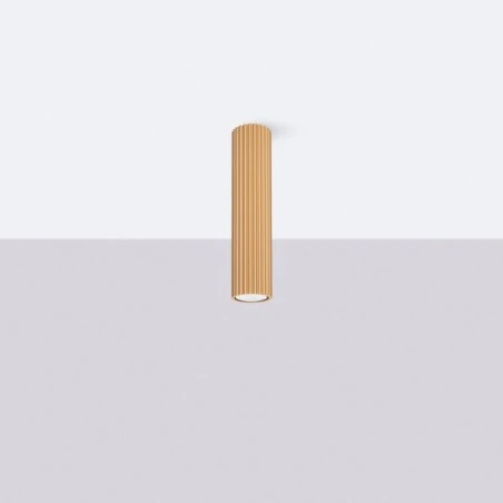 Oswietlenie-sufitowe - modna lampa przysufitowa rurowa karbon 30 złoty sollux sl.1551 