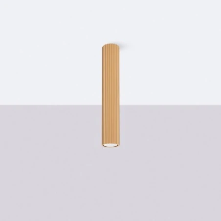 Oprawy-sufitowe - oprawa sufitowa tuba natynkowa karbowana złota karbon sl.1552 sollux 