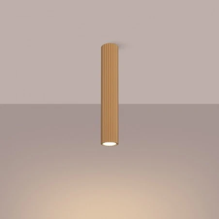 Oprawy-sufitowe - oprawa sufitowa tuba natynkowa karbowana złota karbon sl.1552 sollux 