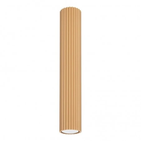 Oprawy-sufitowe - oprawa sufitowa tuba natynkowa karbowana złota karbon sl.1552 sollux 