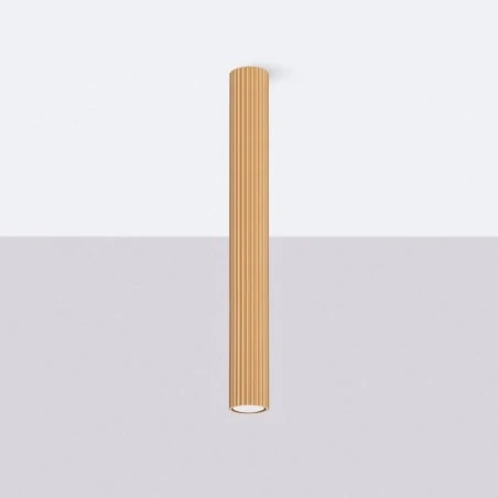 Oprawy-sufitowe - oprawa natynkowa sufitowa długa tuba złota gu10 karbon sl.1553 sollux 