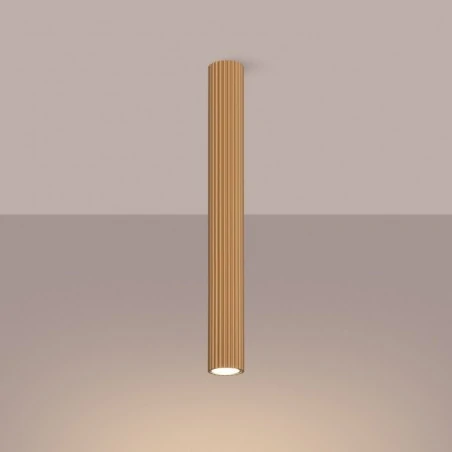 Oprawy-sufitowe - oprawa natynkowa sufitowa długa tuba złota gu10 karbon sl.1553 sollux 