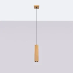 Lampy-sufitowe - lampa wisząca oprawa sufitowa tuba karbon 1 złoty sollux sl.1554 