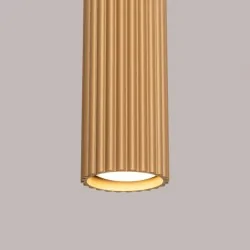 Lampy-sufitowe - lampa wisząca oprawa sufitowa tuba karbon 1 złoty sollux sl.1554 