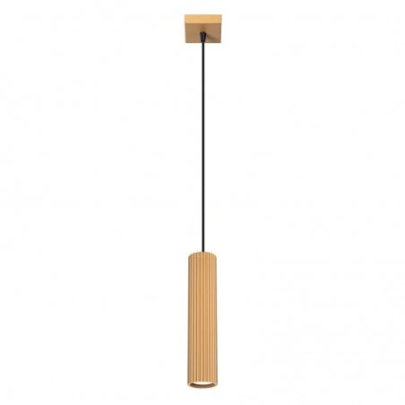 Lampy-sufitowe - lampa wisząca oprawa sufitowa tuba karbon 1 złoty sollux sl.1554 