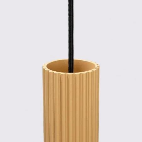 Lampy-sufitowe - lampa sufitowa żyrandol dwie karbowane tuby gu10 złota karbon sl.1555 sollux 