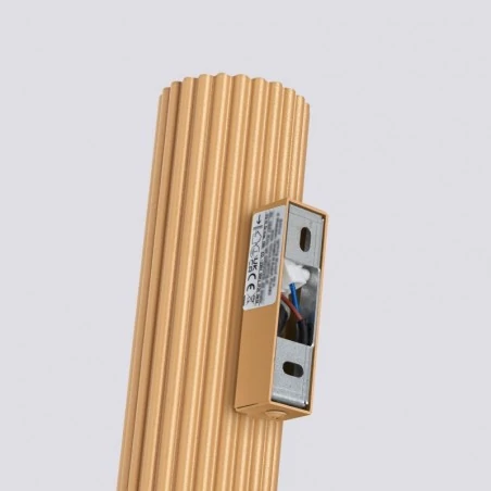 Kinkiety-do-salonu - kinkiet tuba złota góra-dół 2xgu10 karbon 30 sollux sl.1558 