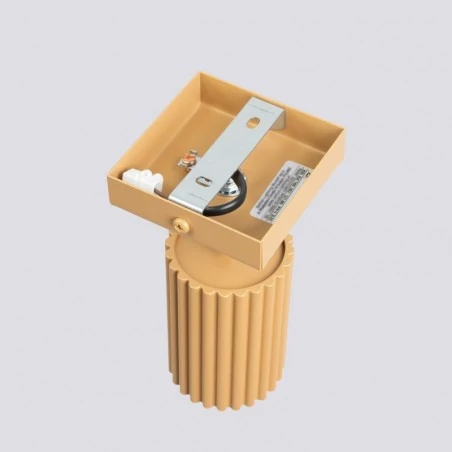 Kinkiety-do-salonu - kinkiet tuba regulowana lampa na ścianę punktowa karbon złoty sollux sl.1559 