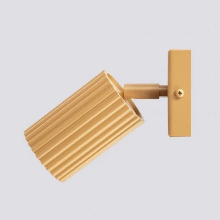 Kinkiety-do-salonu - kinkiet tuba regulowana lampa na ścianę punktowa karbon złoty sollux sl.1559 